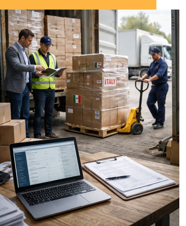 Доставка грузов из Италии: морские и авиаперевозки от 19685