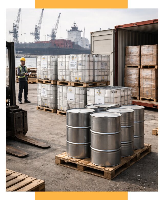 Доставка химического сырья из Индии от 273400 р. | СетСервис-Жрк