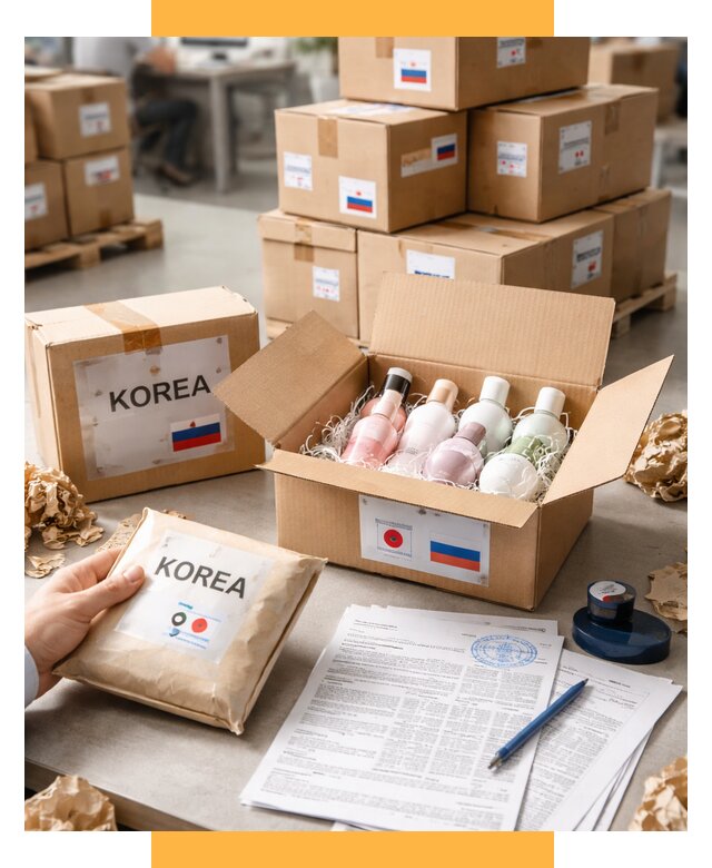Доставка косметики из Кореи от 9296 р. под ключ | СетСервис-Жрк
