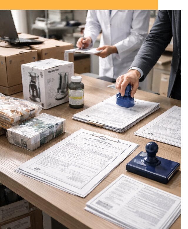 Сертификация импортных товаров от 13123 с таможенным сопровождением